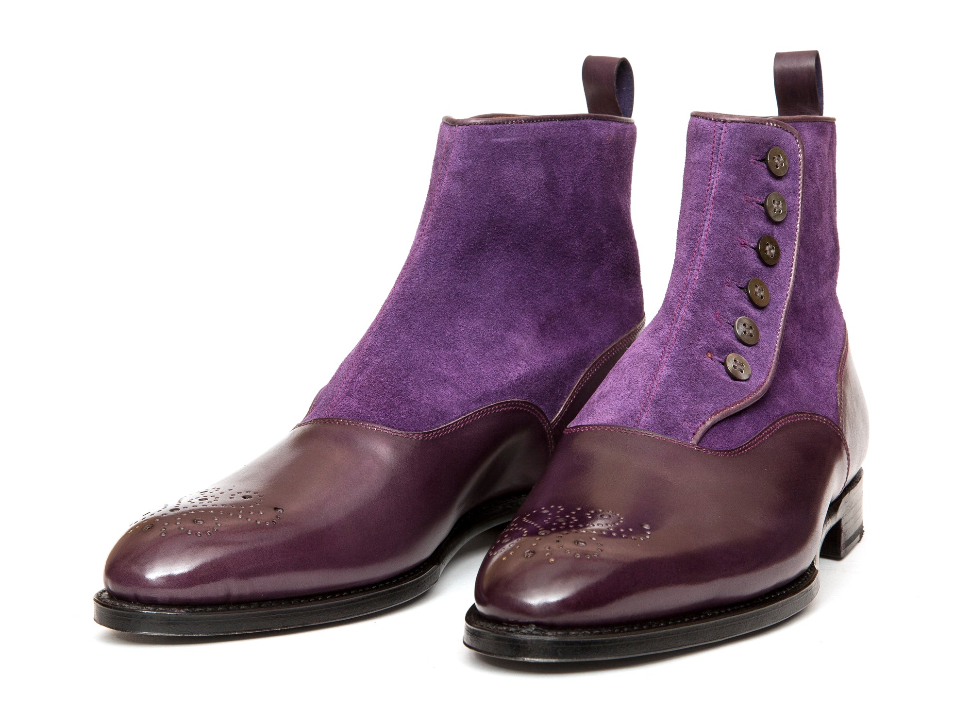 Westlake - MTO - Dark Purple Calf / Purple Suede - NGT Last - Single Leather Sole.