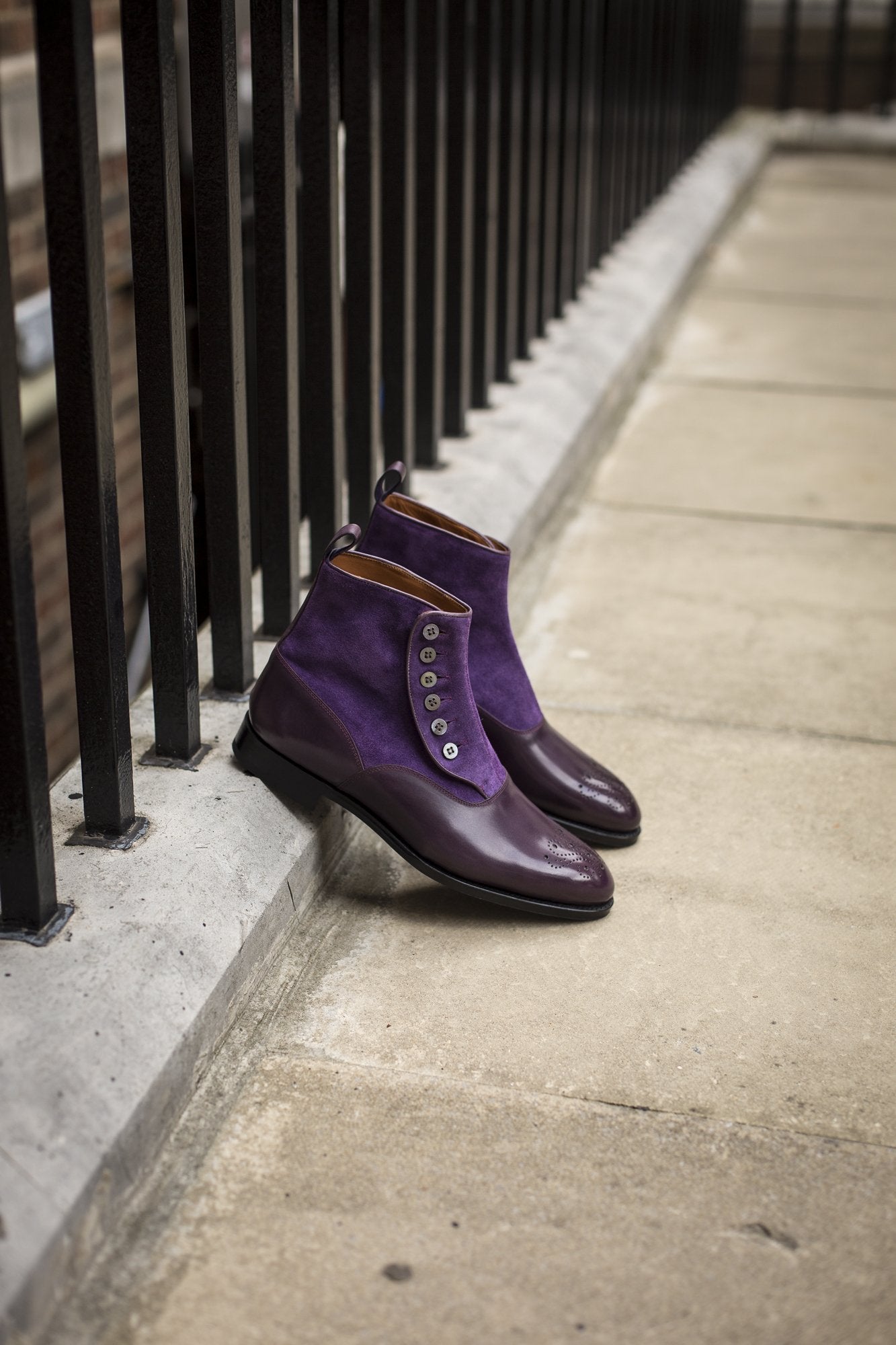 Westlake - MTO - Dark Purple Calf / Purple Suede - NGT Last - Single Leather Sole.