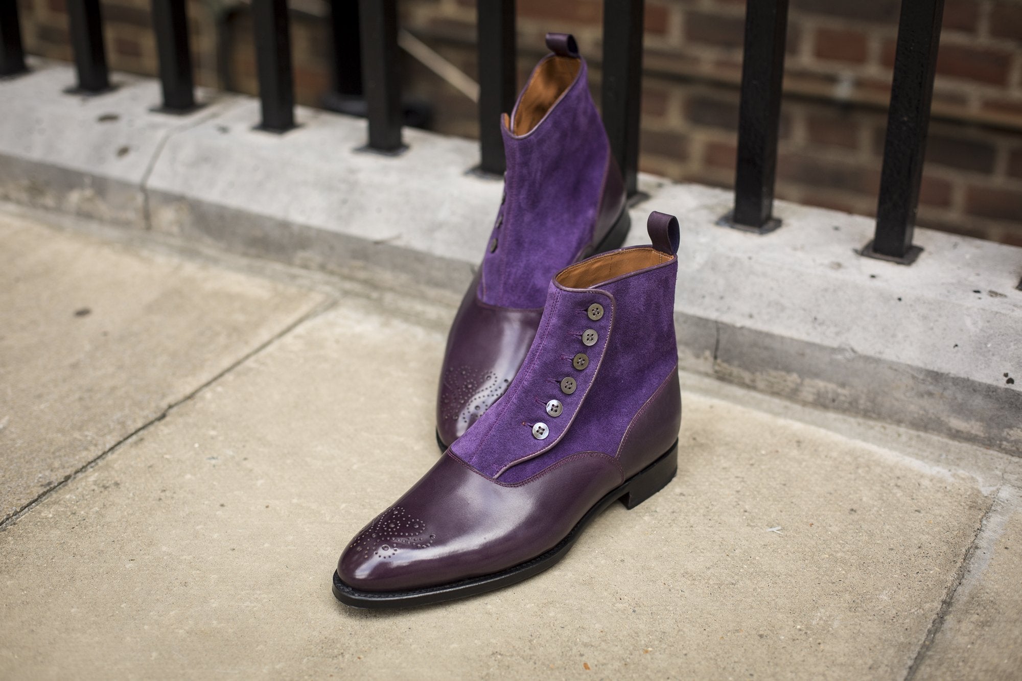 Westlake - MTO - Dark Purple Calf / Purple Suede - NGT Last - Single Leather Sole.