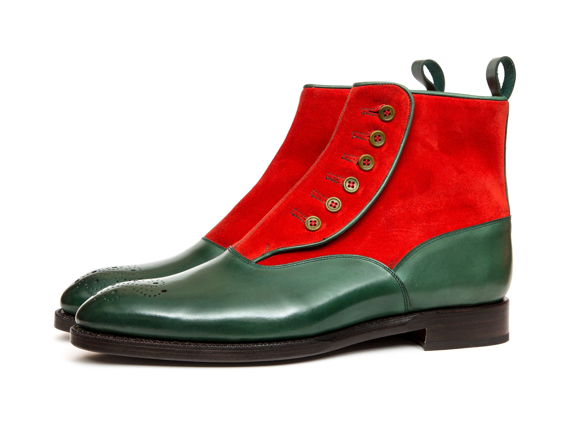 Westlake MTO Forest Calf Red Suede NGT Last Single Leather Sole - Buy Online