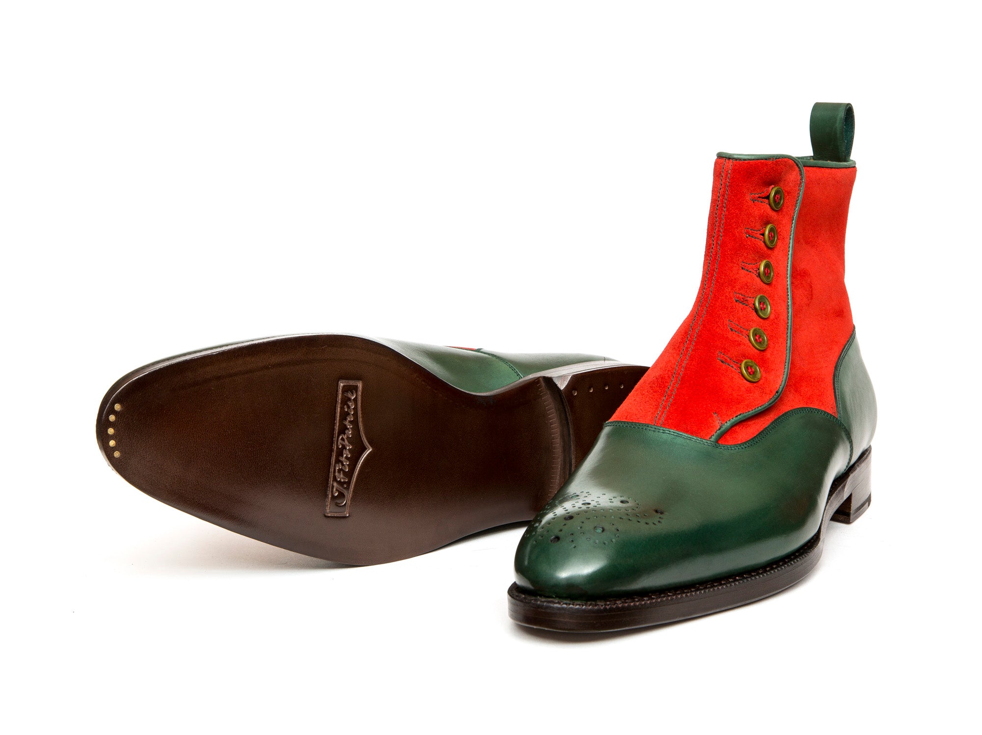 Westlake MTO Forest Calf Red Suede NGT Last Single Leather Sole - Buy Online