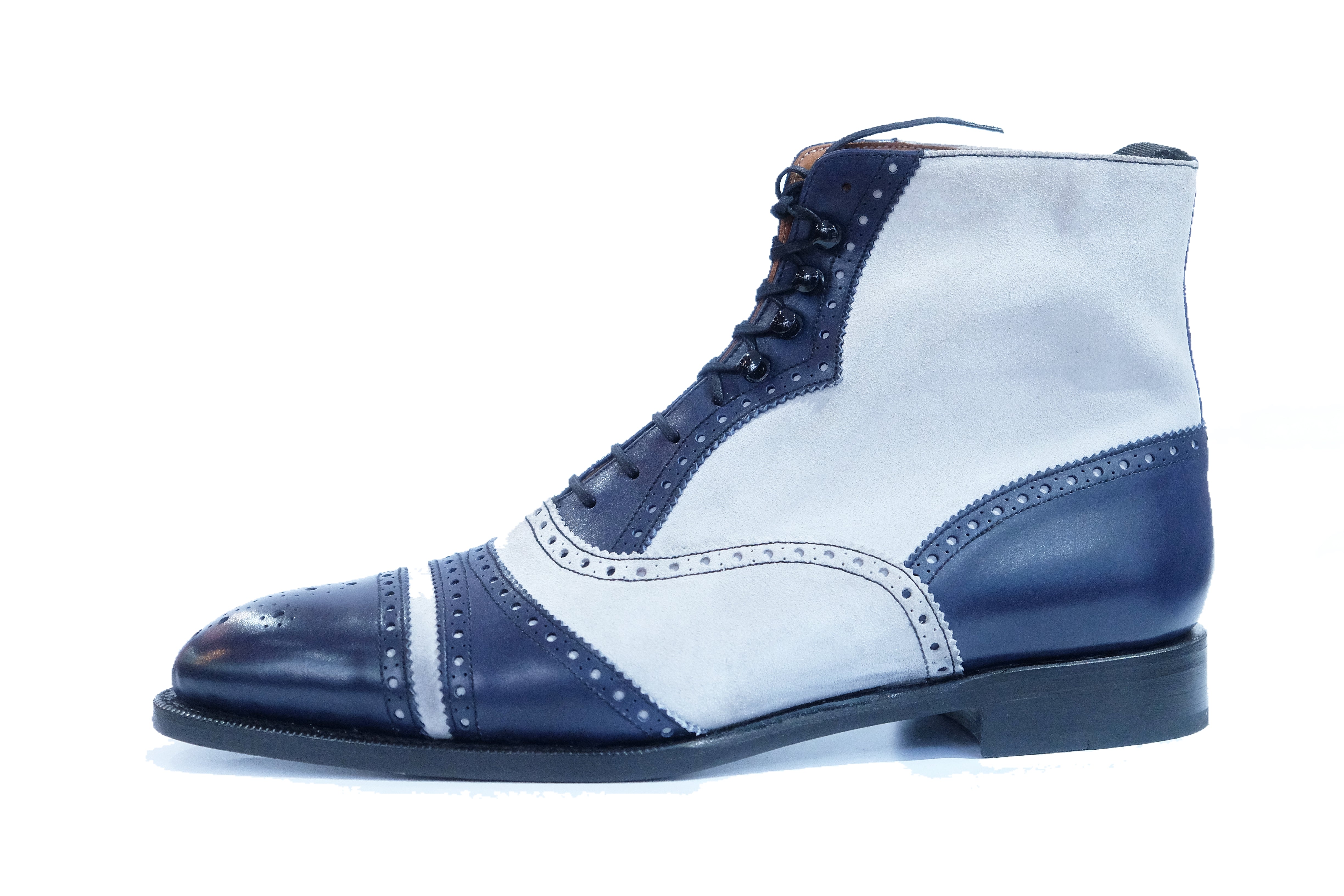 Whitman MTO Marine Blue Calf Pearl Suede NGT Last Single Leather Sole