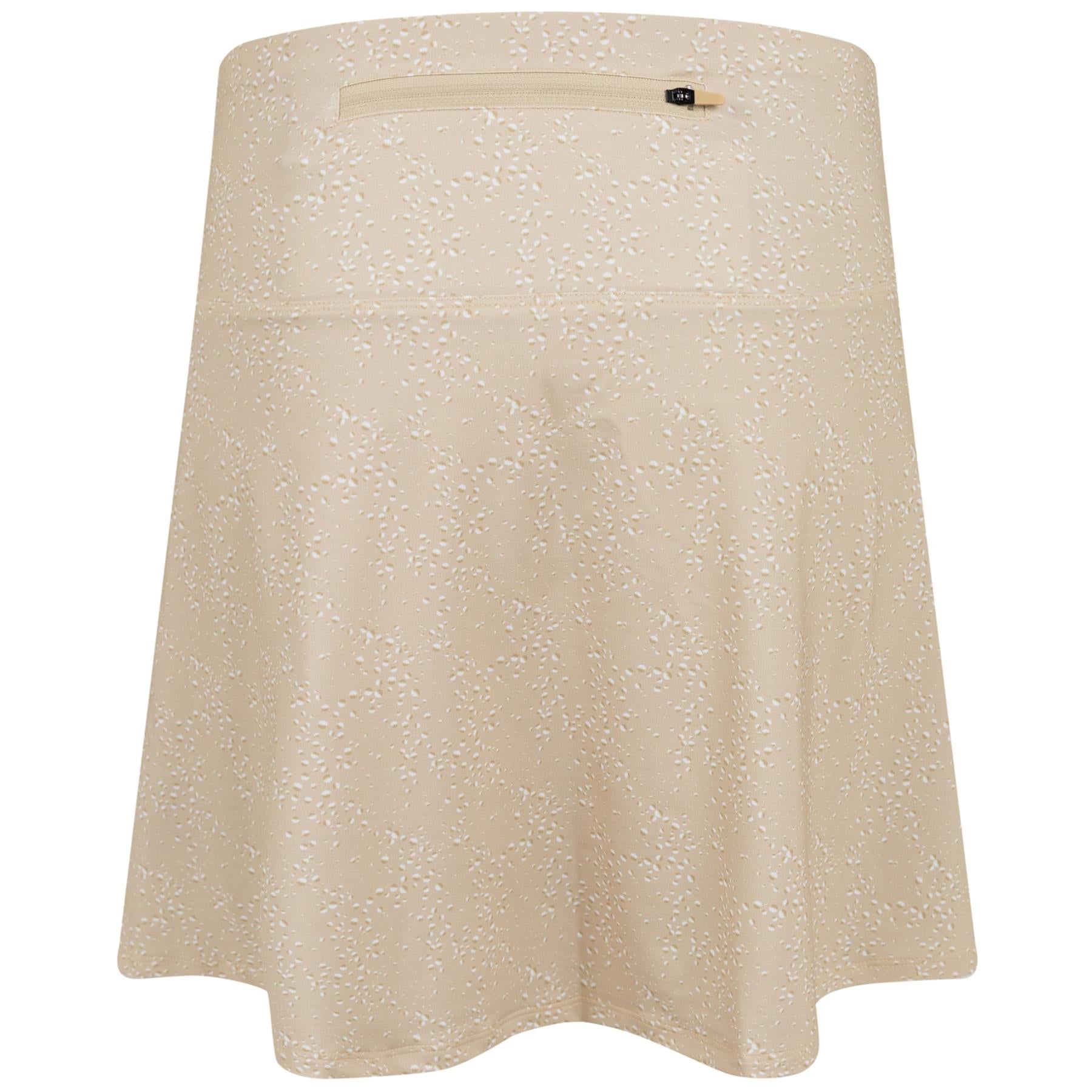 Womens Amy Regular Skort Beige with Space Dot Pattern - SS23