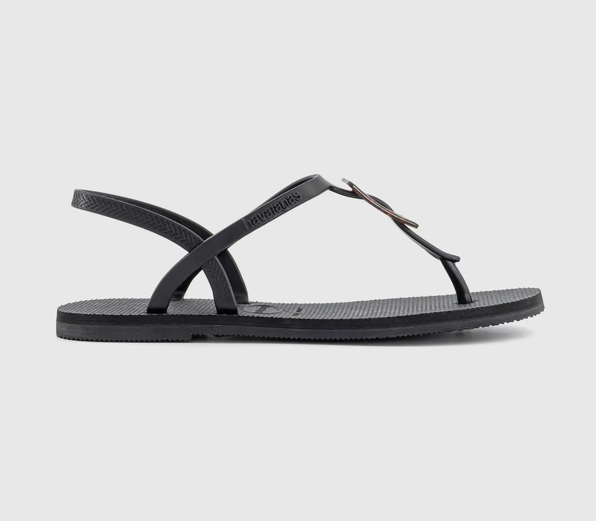 Womens Havaianas Paratay Buckle Turtle Sandals Black