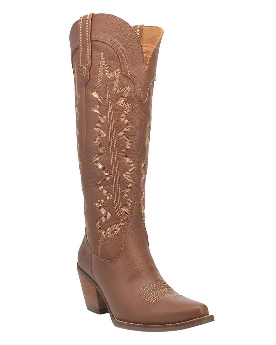 High-Quality Women's Western Cowgirl Boots made of Cotton.