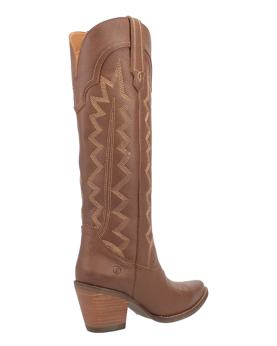 High-Quality Women's Western Cowgirl Boots made of Cotton.