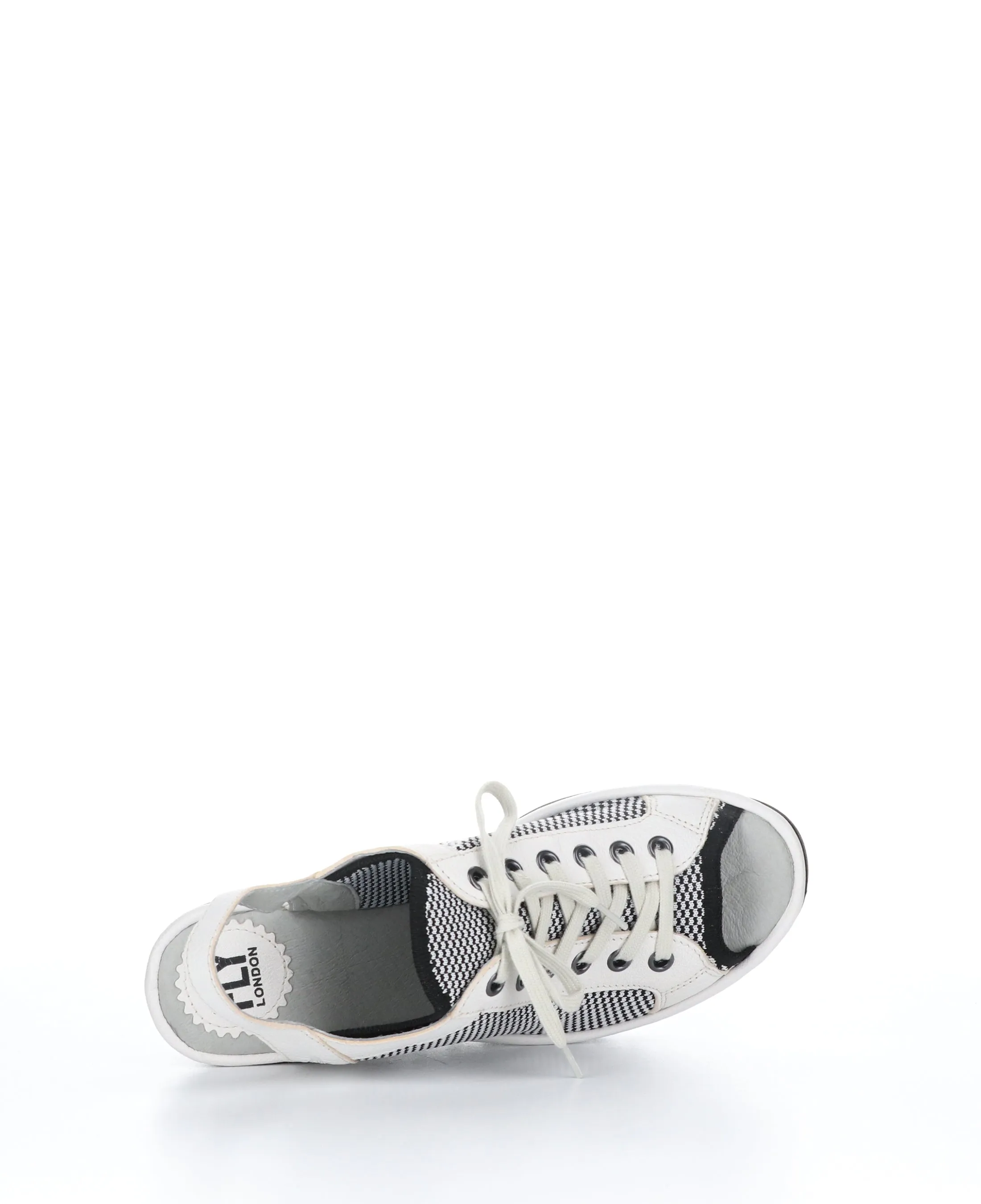 YEDU158FLY White/Black Round Toe Sandals