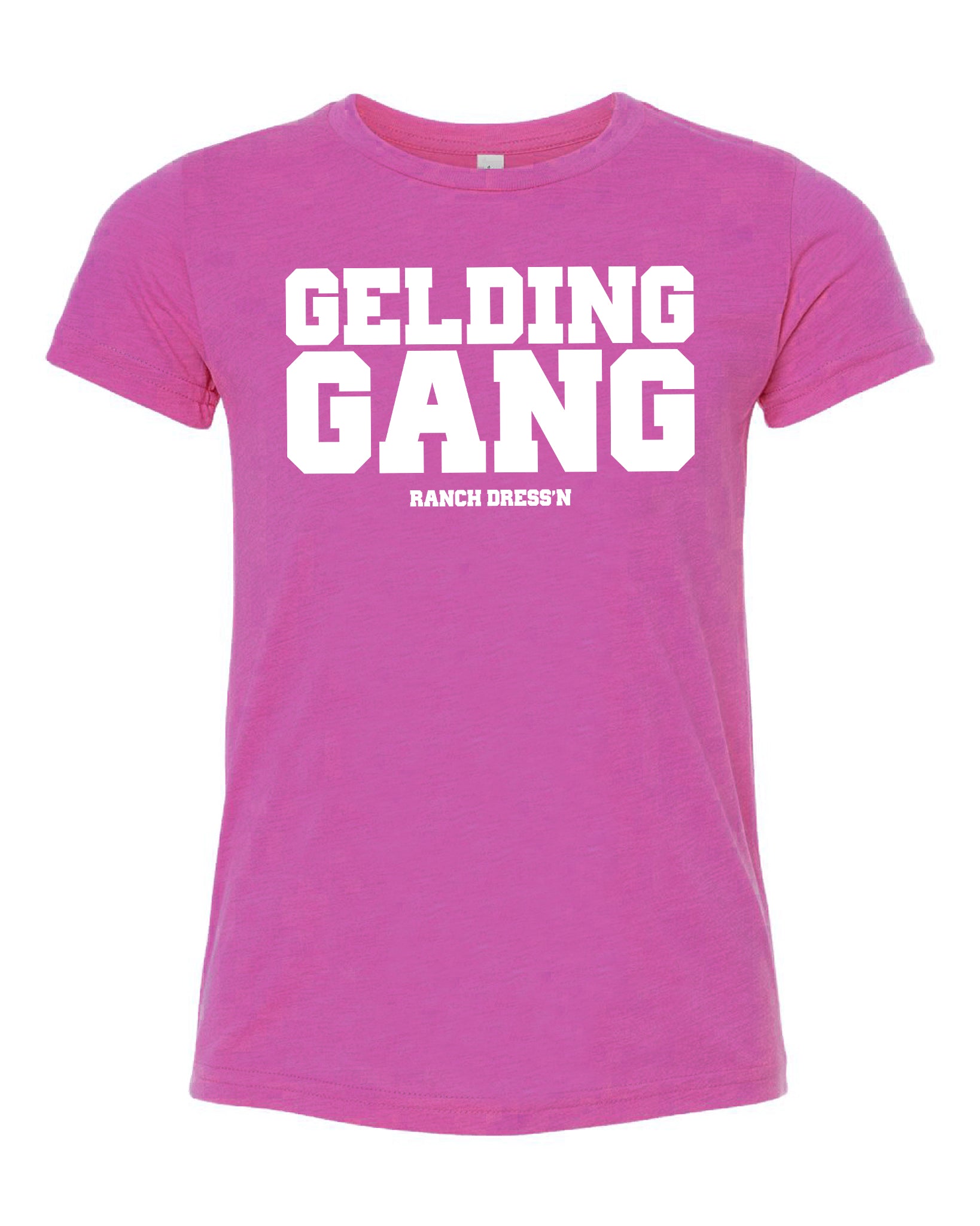 Youth Gel ding Gang - Heather Magenta Tee