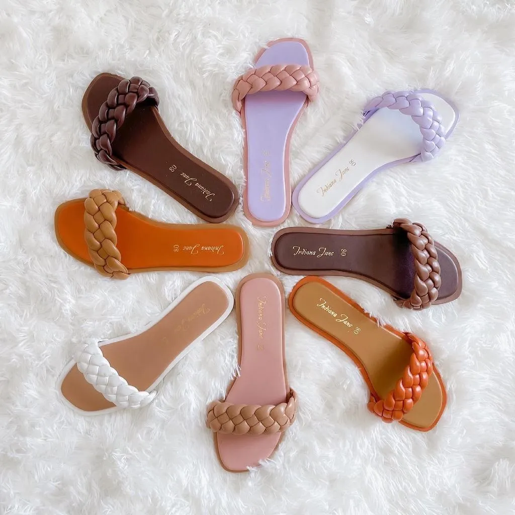 ZEPHYR Braided Slide Flats